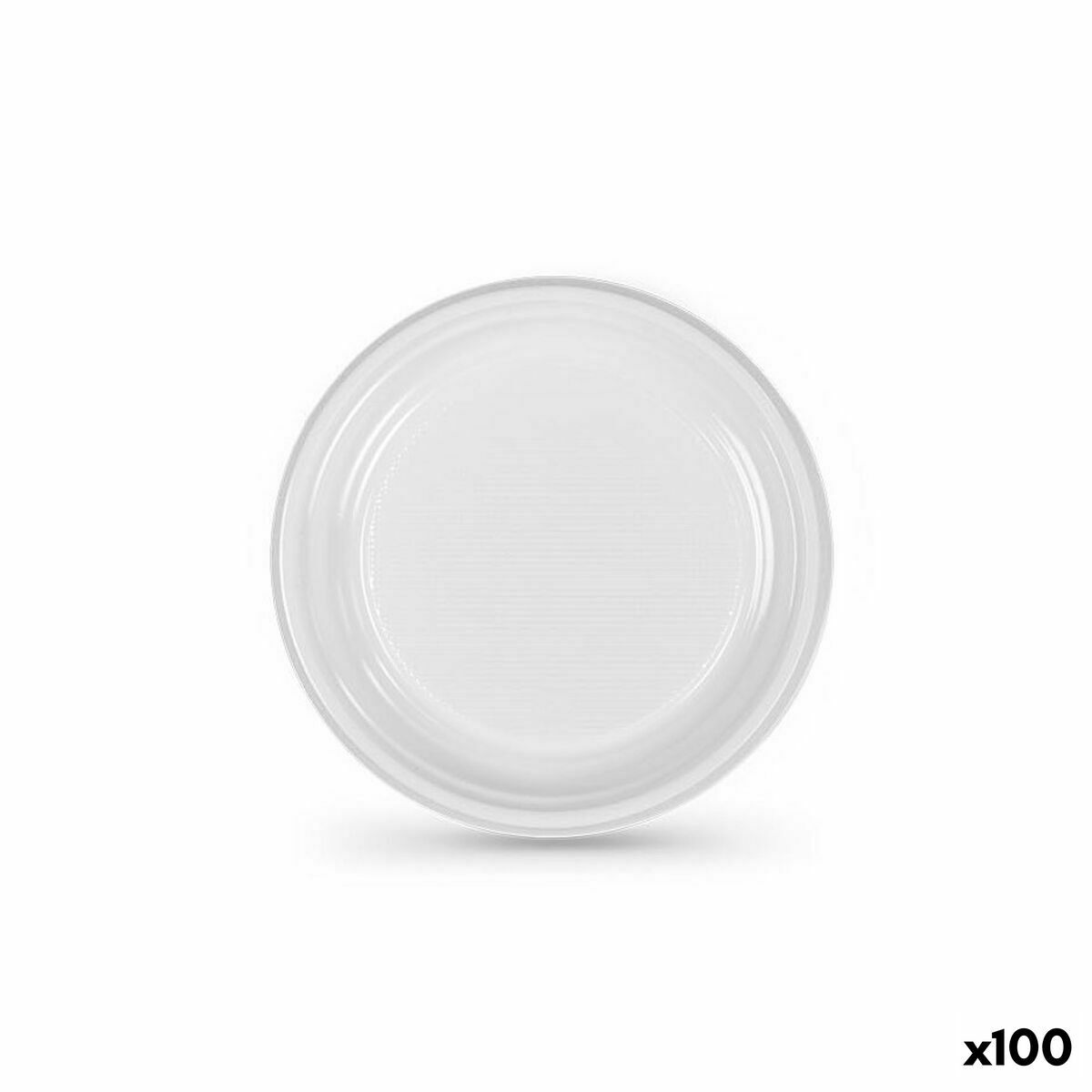 Set of reusable plates Algon White Plastic (6 Units) Algon