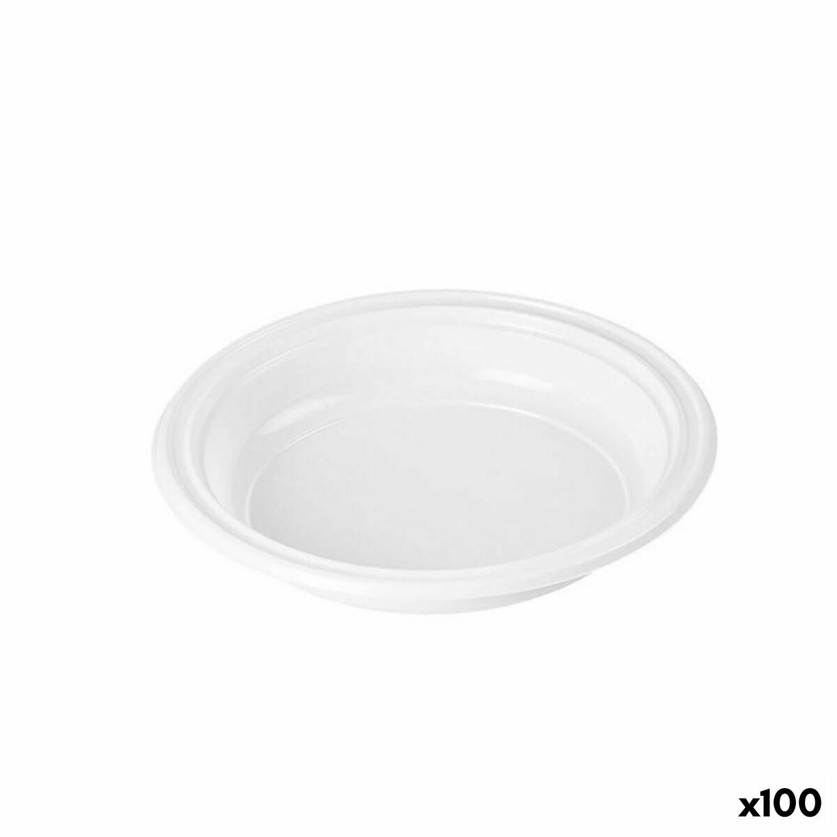 Set of reusable plates Algon White Plastic 20,5 x 20,5 x 3 cm (6 Units) Algon