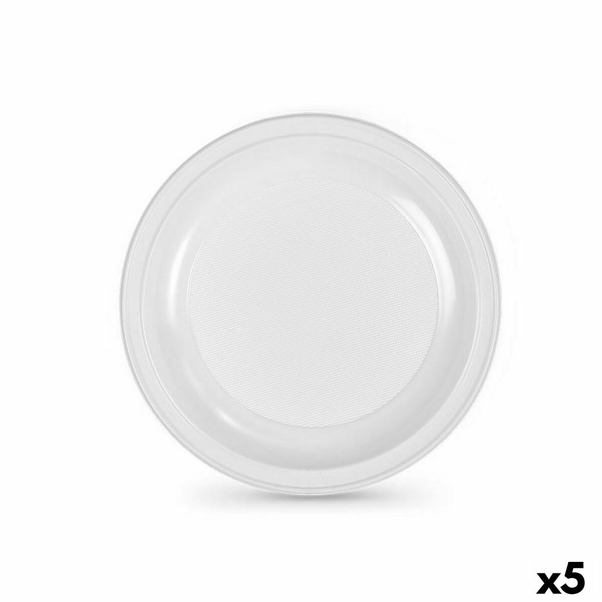 Set of reusable plates Algon White Plastic 25 x 25 x 1,5 cm (36 Units) Algon