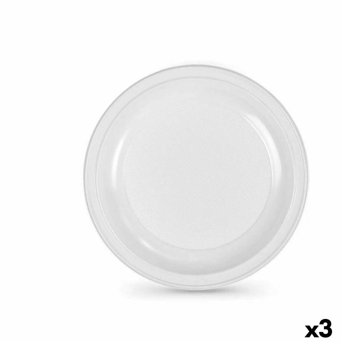 Set of reusable plates Algon White Plastic 28 x 28 x 1,5 cm (36 Units) Algon