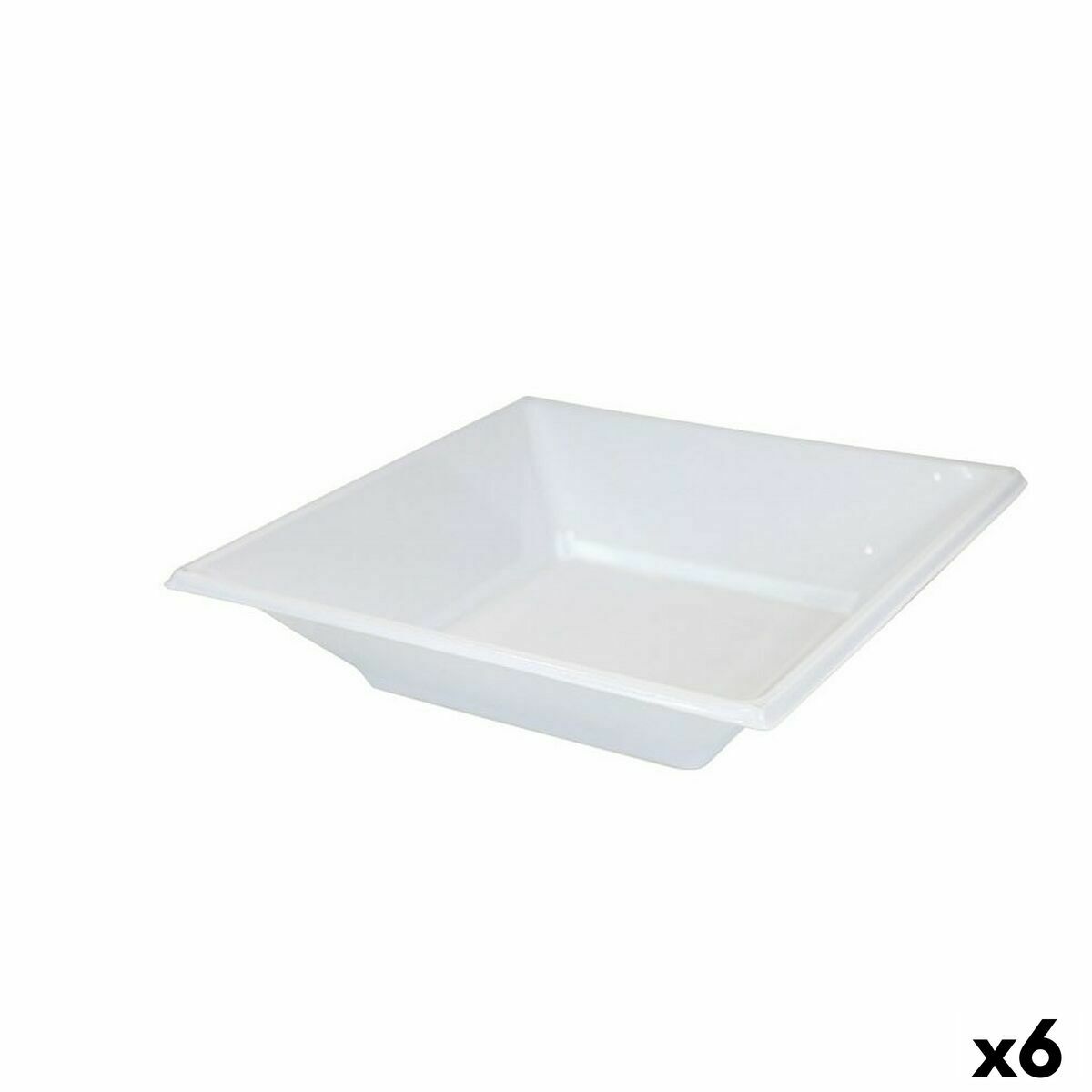 Set of reusable plates Algon White Plastic (36 Units) Algon