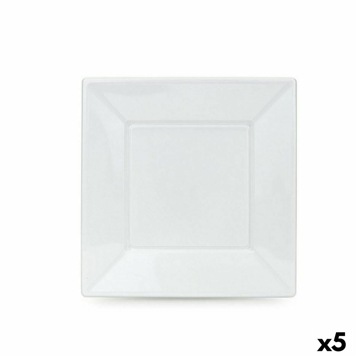 Set of reusable plates Algon White Plastic 23 x 23 x 1,5 cm (36 Units) Algon