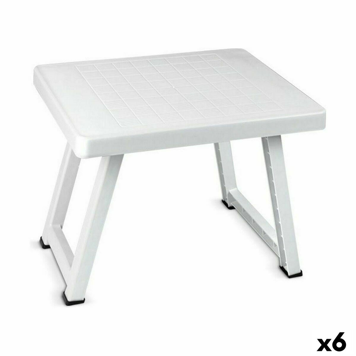 Small Side Table Confortime Foldable Plastic 51 x 40 x 40 cm (6 Units) Confortime