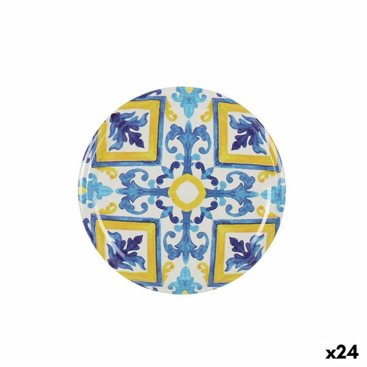 Set of lids Sarkap Mosaic 6 Pieces 8,5 x 0,8 cm (24 Units) Sarkap