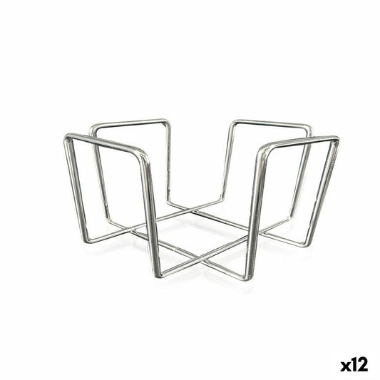 Napkin holder Quttin 17,5 x 17,5 x 9,5 cm (12 Units) Chromed Quttin