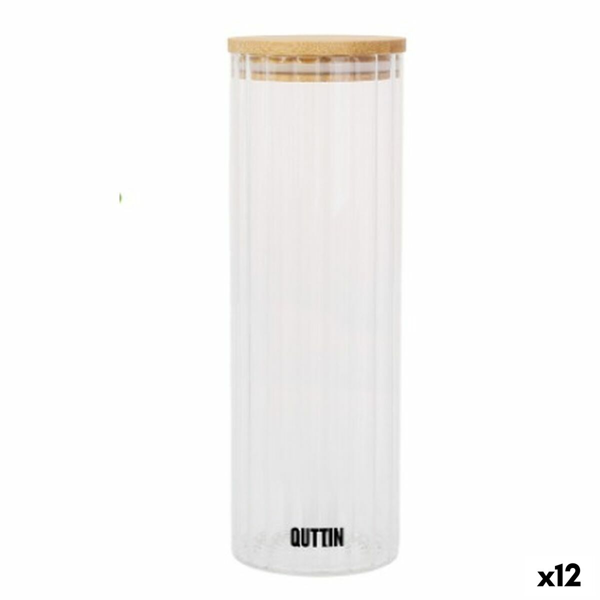 Transparent Glass Jar Quttin 9 x 27 cm 1,4 L (12 Units) Quttin