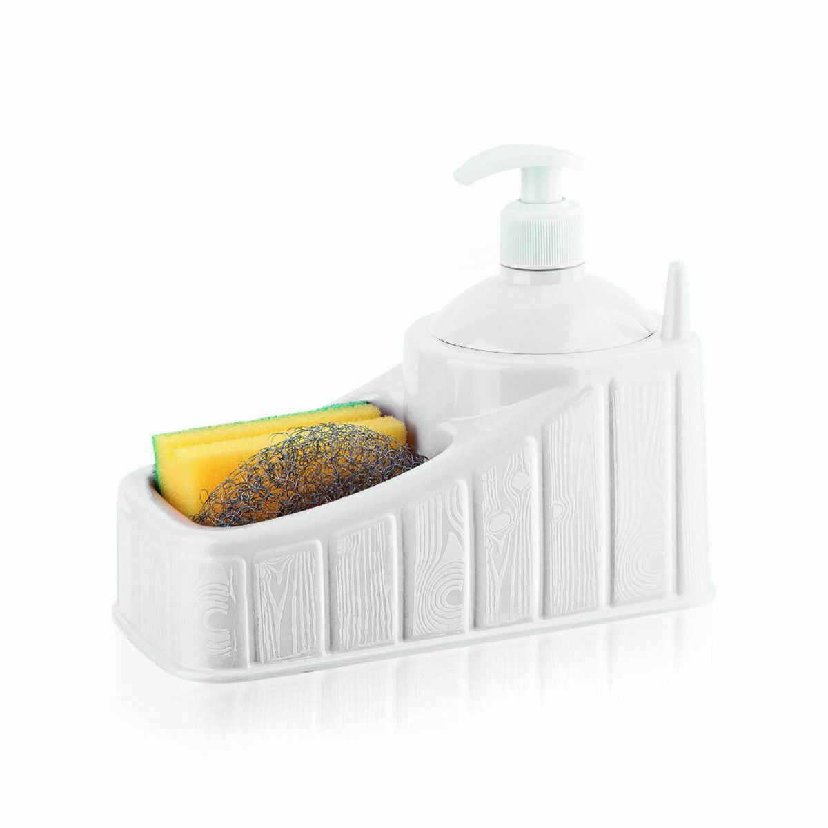 2-in-1 Soap Dispenser for the Kitchen Sink Privilege White Plastic 24 Units Privilege