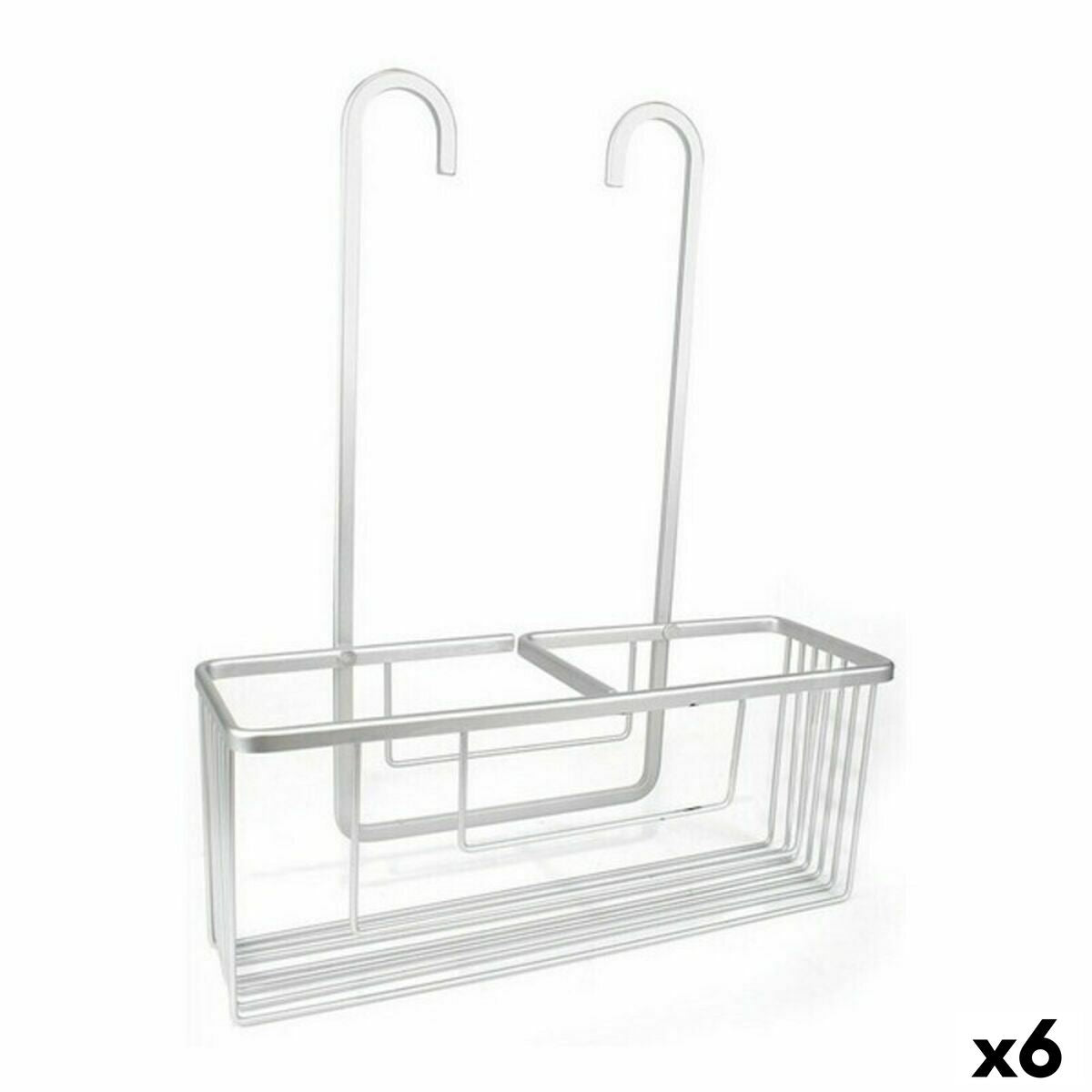 Shower Hanger Confortime Alluma Aluminium Silver 35,7 x 12,7 x 44,5 cm (6 Units) Confortime