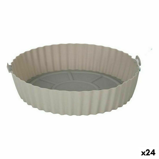 Folding Silicone Basket for Air Fryer Quttin Circular 20 x 20 x 4,5 cm (24 Units) Quttin