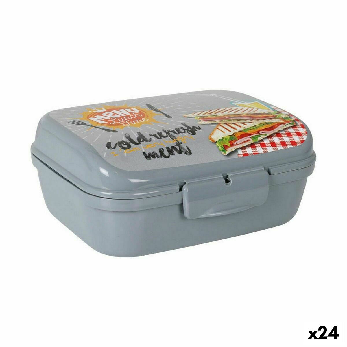 Sandwich Box Titiz Plastic 1 L 16 x 12 x 6,5 cm (24 Units) Titiz