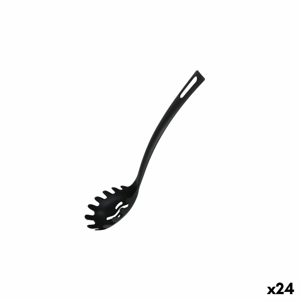 Pasta Spoon Quttin Nylon 29 x 5,5 cm Black (24 Units) Quttin