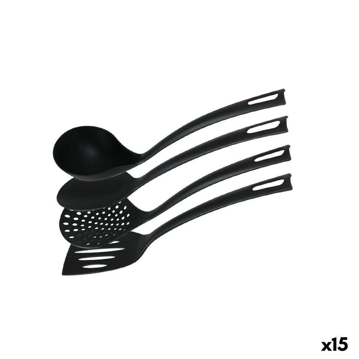 Kitchen Utensils Set Quttin Nylon 4 Pieces (15 Units) Quttin