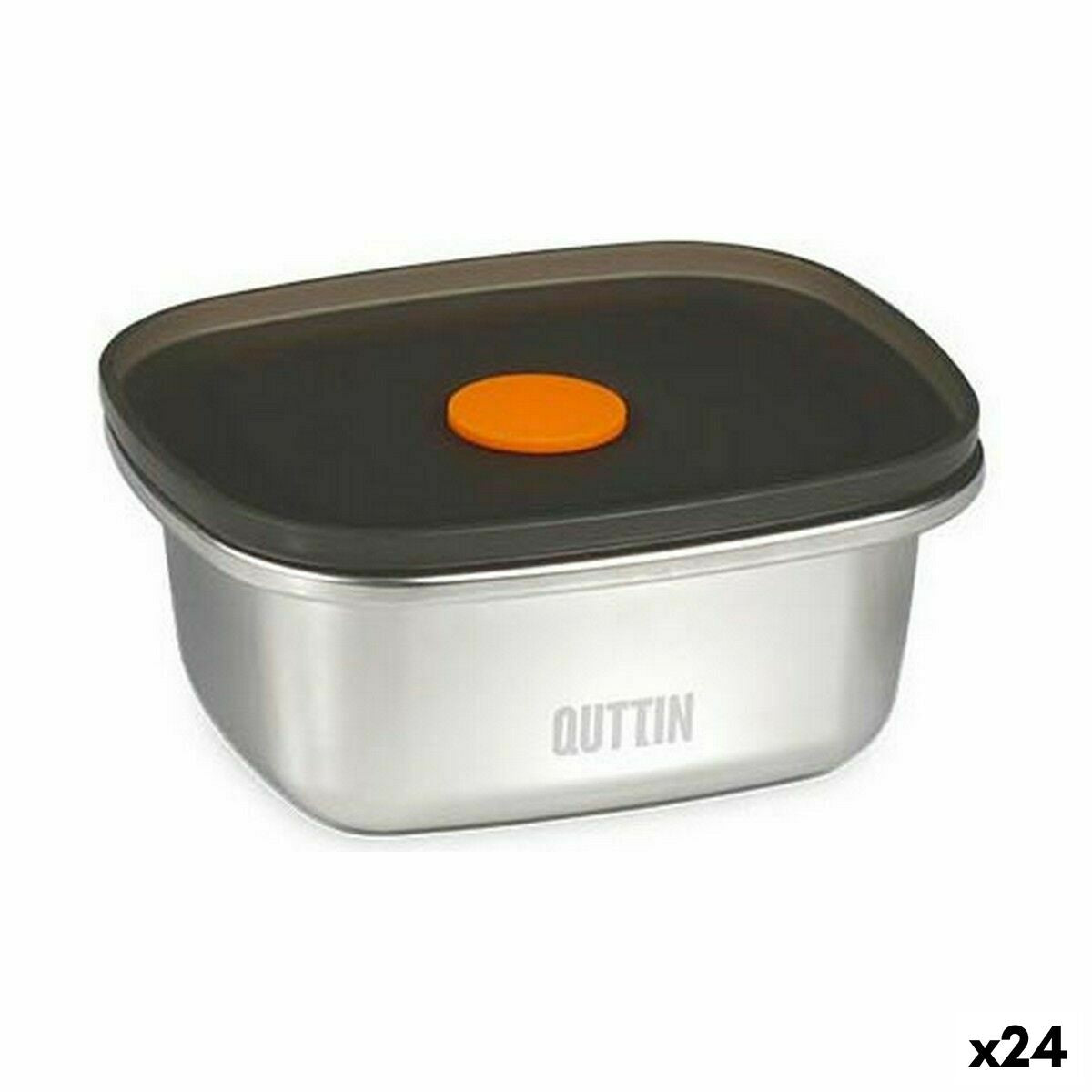 Hermetic Lunch Box Quttin Stainless steel Rectangular 250 ml (24 Units) Quttin