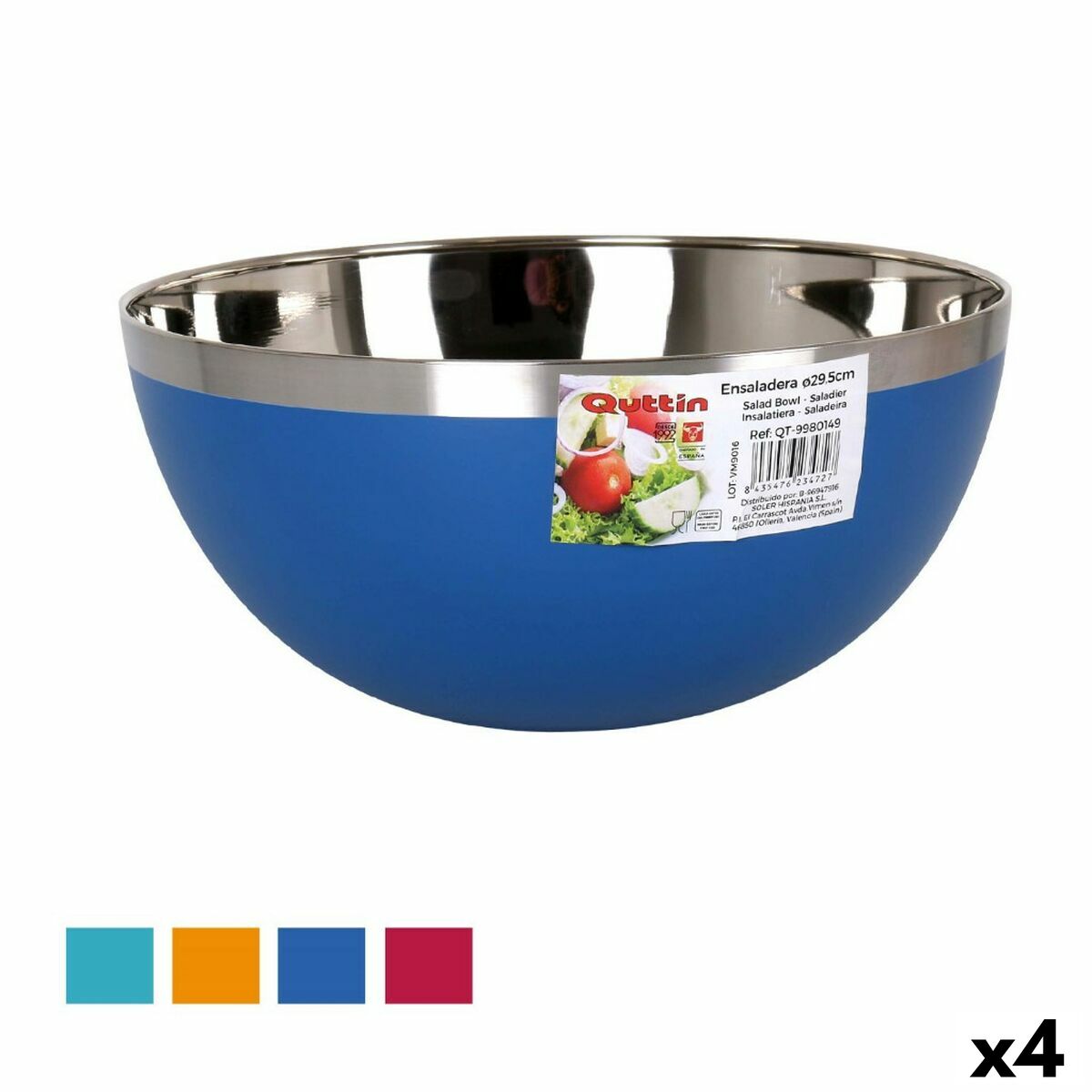 Salad Bowl Quttin ø 29,5 x 14,3 cm (4 Units) Quttin