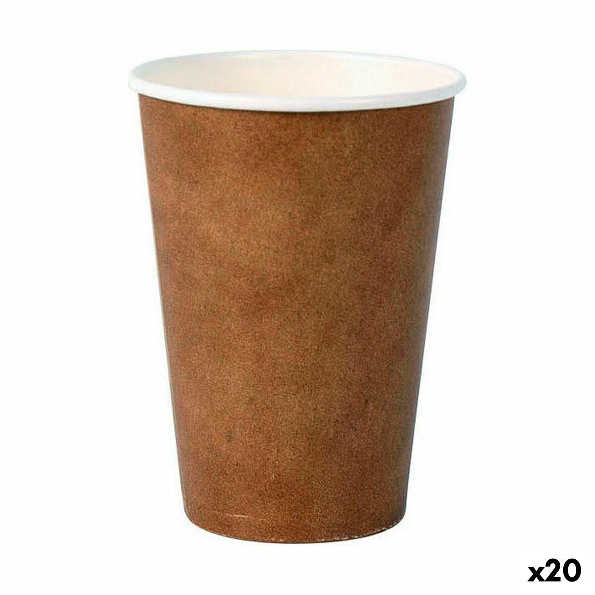 Set of glasses Algon Disposable Cardboard kraft paper 20 Pieces 220 ml (20 Units) Algon