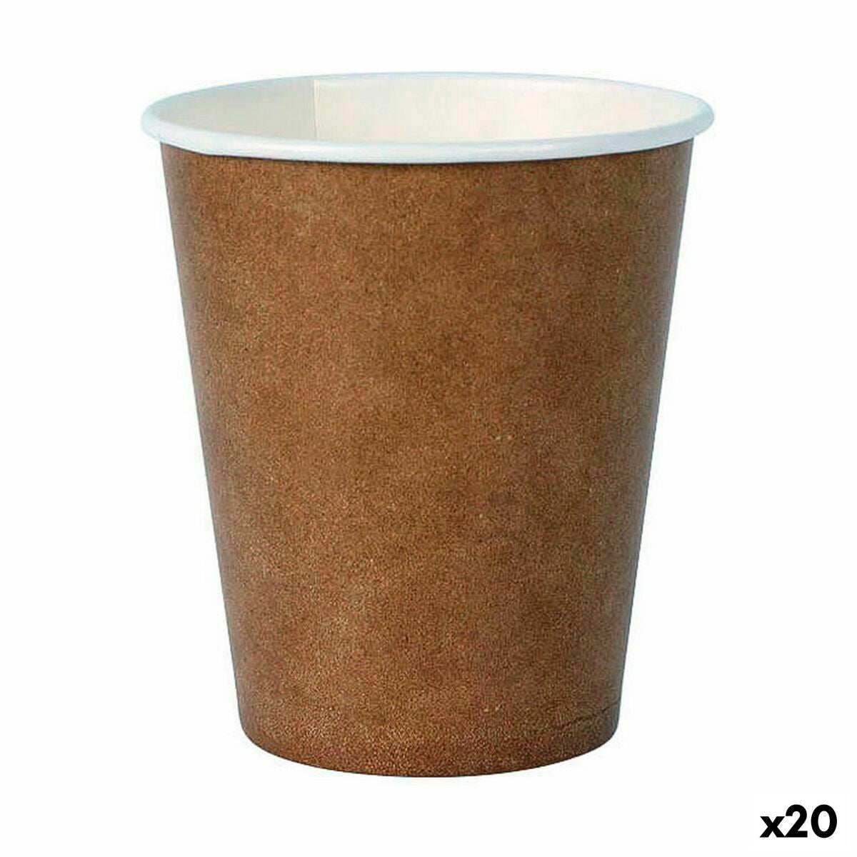 Set of glasses Algon Disposable Cardboard kraft paper 30 Pieces 250 ml (20 Units) Algon