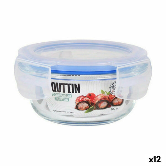 Hermetic Lunch Box Quttin Circular 200 ml (12 Units) Quttin