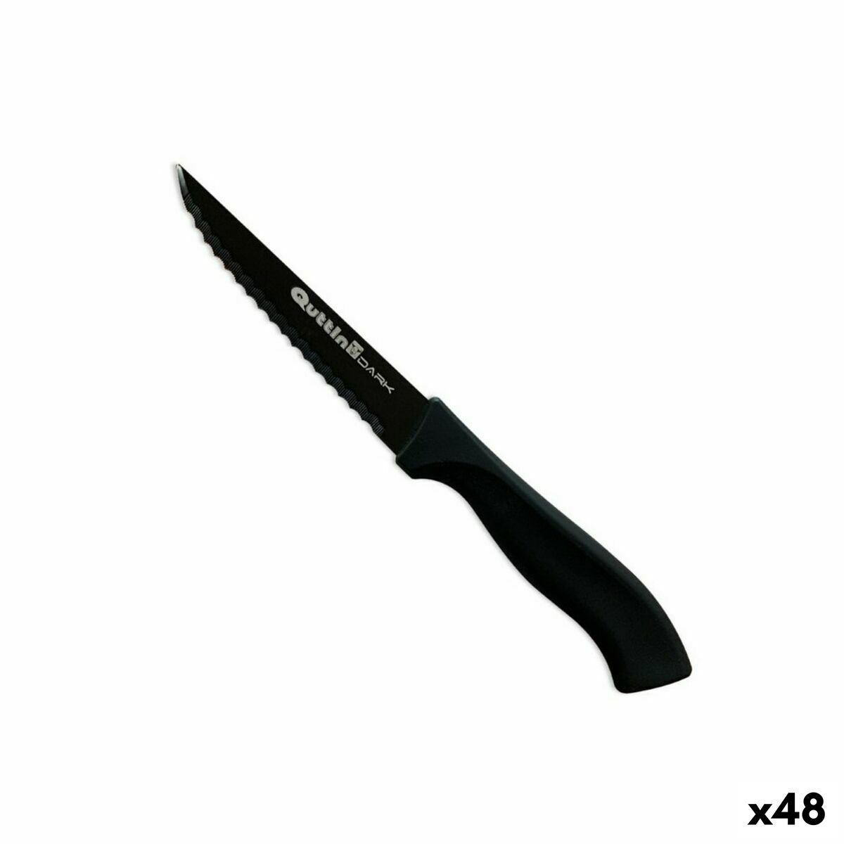 Serrated Knife Quttin Dark 11 cm (48 Units) Quttin