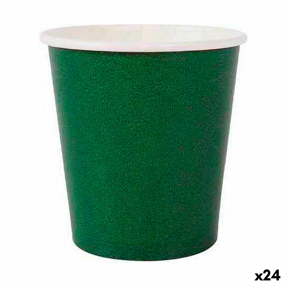 Set of glasses Algon Disposable Cardboard Green 20 Pieces 120 ml (24 Units) Algon