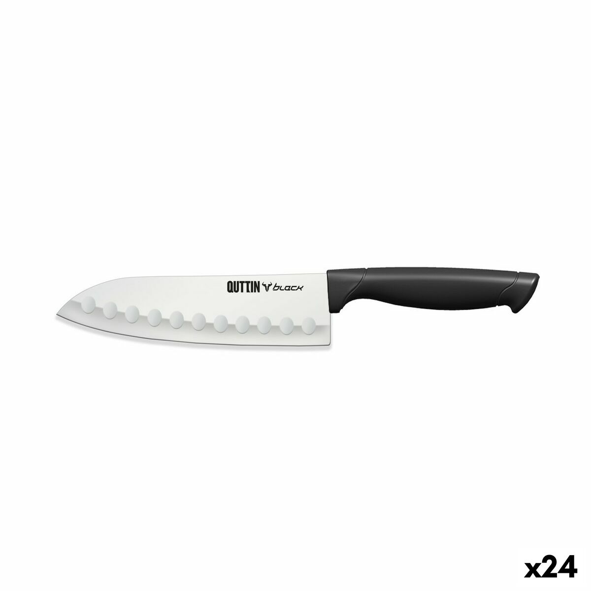 Kitchen Knife Quttin Santoku Black 17 cm (24 Units) Quttin