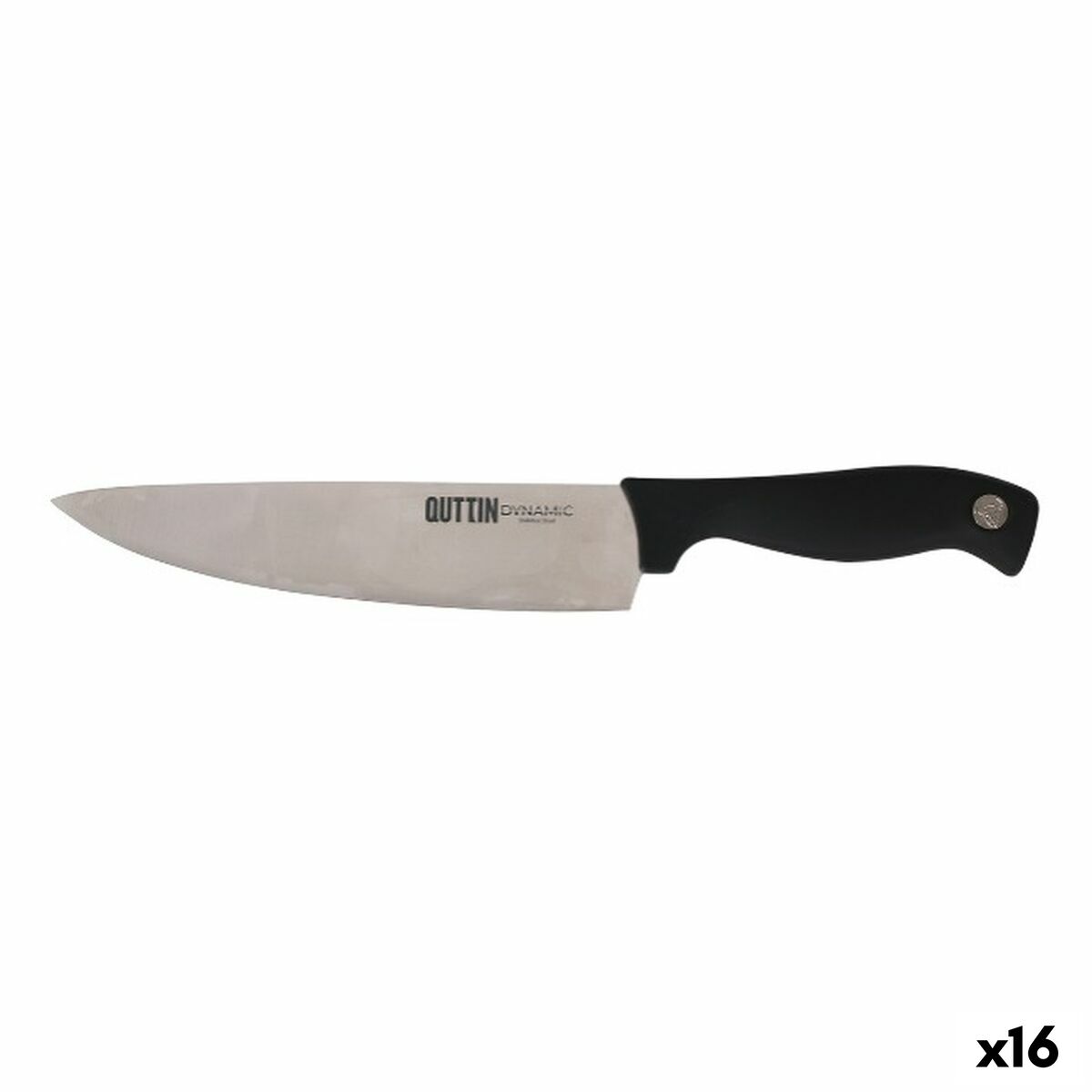 Kitchen Knife Quttin Dynamic Black Silver 20 cm (16 Units) Quttin