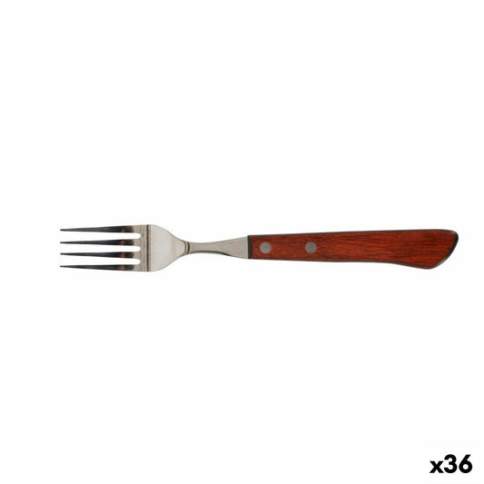 Fork Quttin Packwood 9,5 cm Brown Silver (36 Units) Quttin