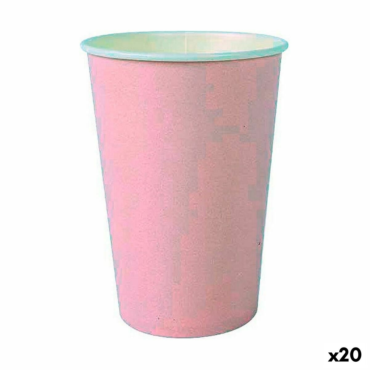 Set of glasses Algon Disposable Cardboard Pink 20 Pieces 220 ml (20 Units) Algon