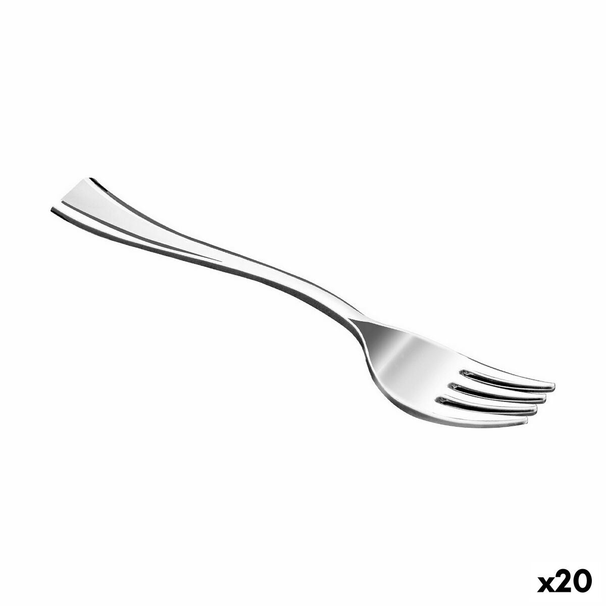 Reusable fork set Algon Silver 50 Pieces 10 cm (20 Units) Algon