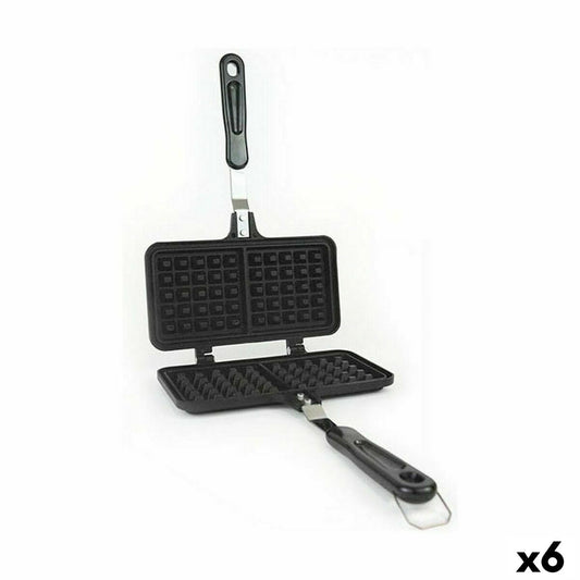 Shaped mould Quttin Aluminium 33 x 21 x 3 cm Waffle Maker (6 Units) Quttin