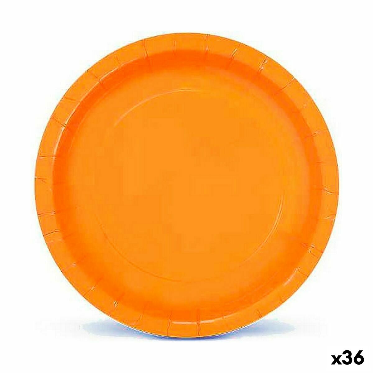 Plate set Algon Disposable 20 cm Cardboard Yellow 10 Pieces (36 Units) Algon