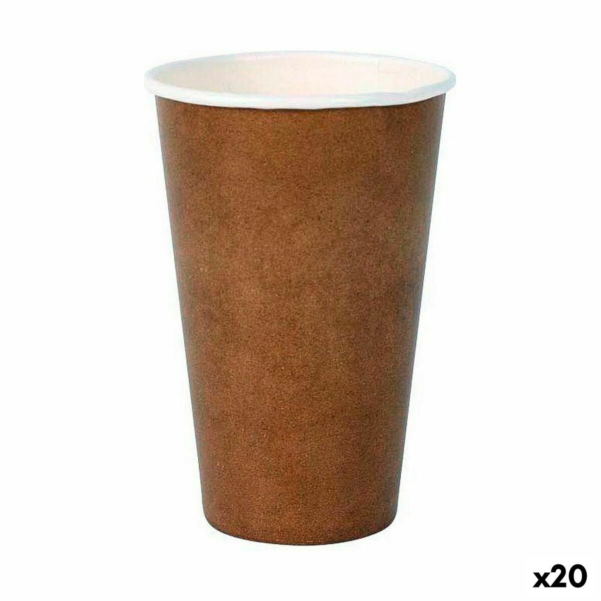 Set of glasses Algon Disposable Cardboard kraft paper 10 Pieces 350 ml (20 Units) Algon