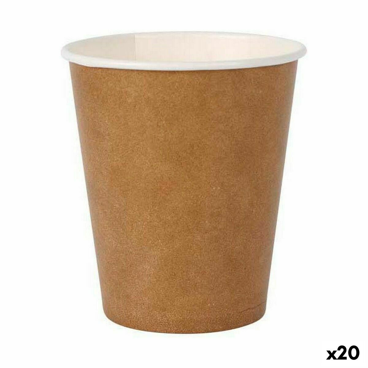 Set of glasses Algon Disposable kraft paper 12 Pieces 250 ml (20 Units) Algon