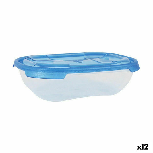 Set of lunch boxes Tontarelli Nuvola 500 ml Blue Rectangular 4 Pieces (12 Units) Tontarelli