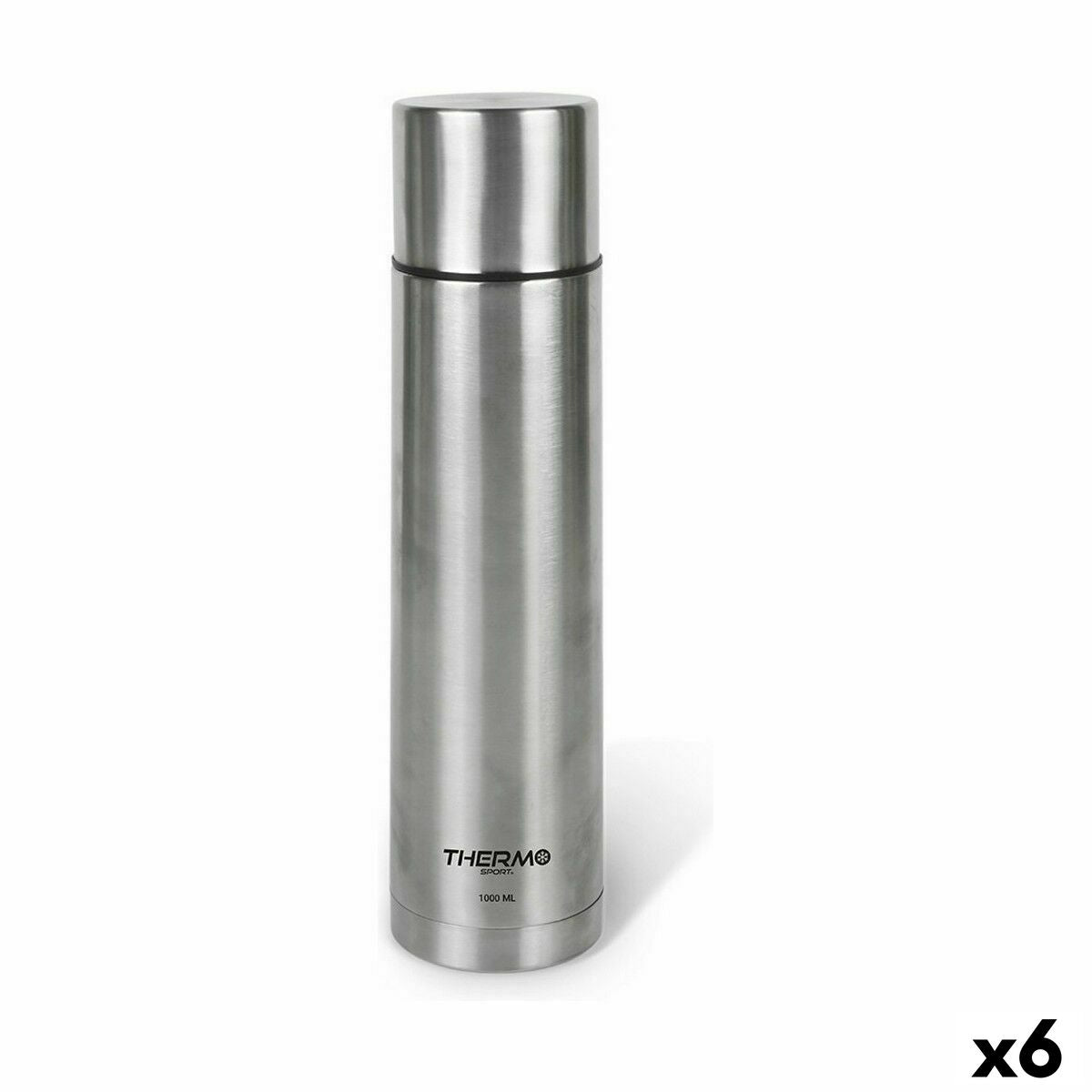 Travel thermos flask ThermoSport Stainless steel 1 L (6 Units) ThermoSport