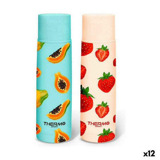 Travel thermos flask ThermoSport Fruits Stainless steel 500 ml (12 Units) ThermoSport