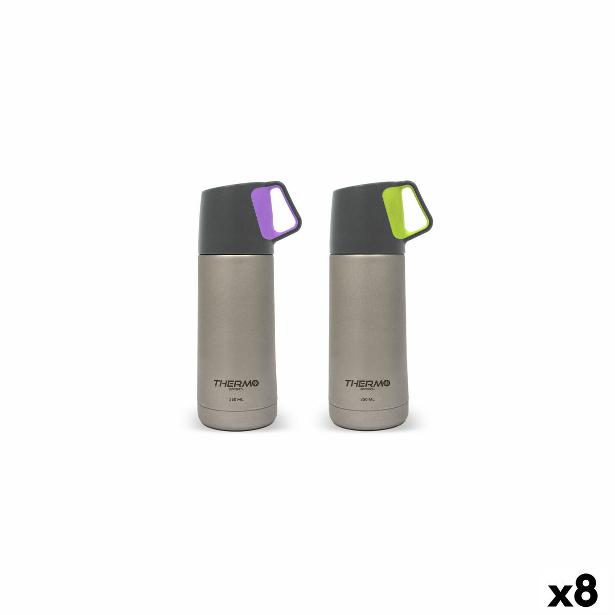 Travel thermos flask ThermoSport Stainless steel Cup 350 ml (8 Units) ThermoSport