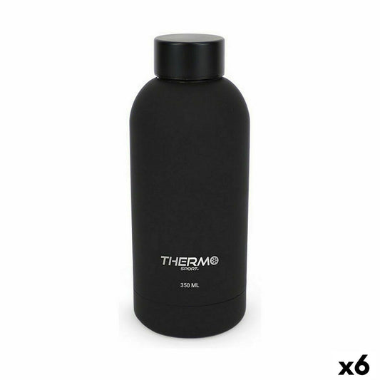 Thermal Bottle ThermoSport Soft Touch Black 350 ml (6 Units) ThermoSport