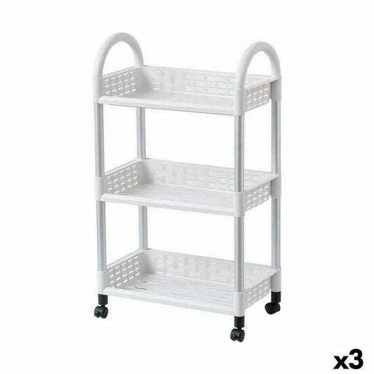 Vegetable trolley Confortime Aluminium Plastic 45 x 25 x 77 cm (3 Units) Confortime