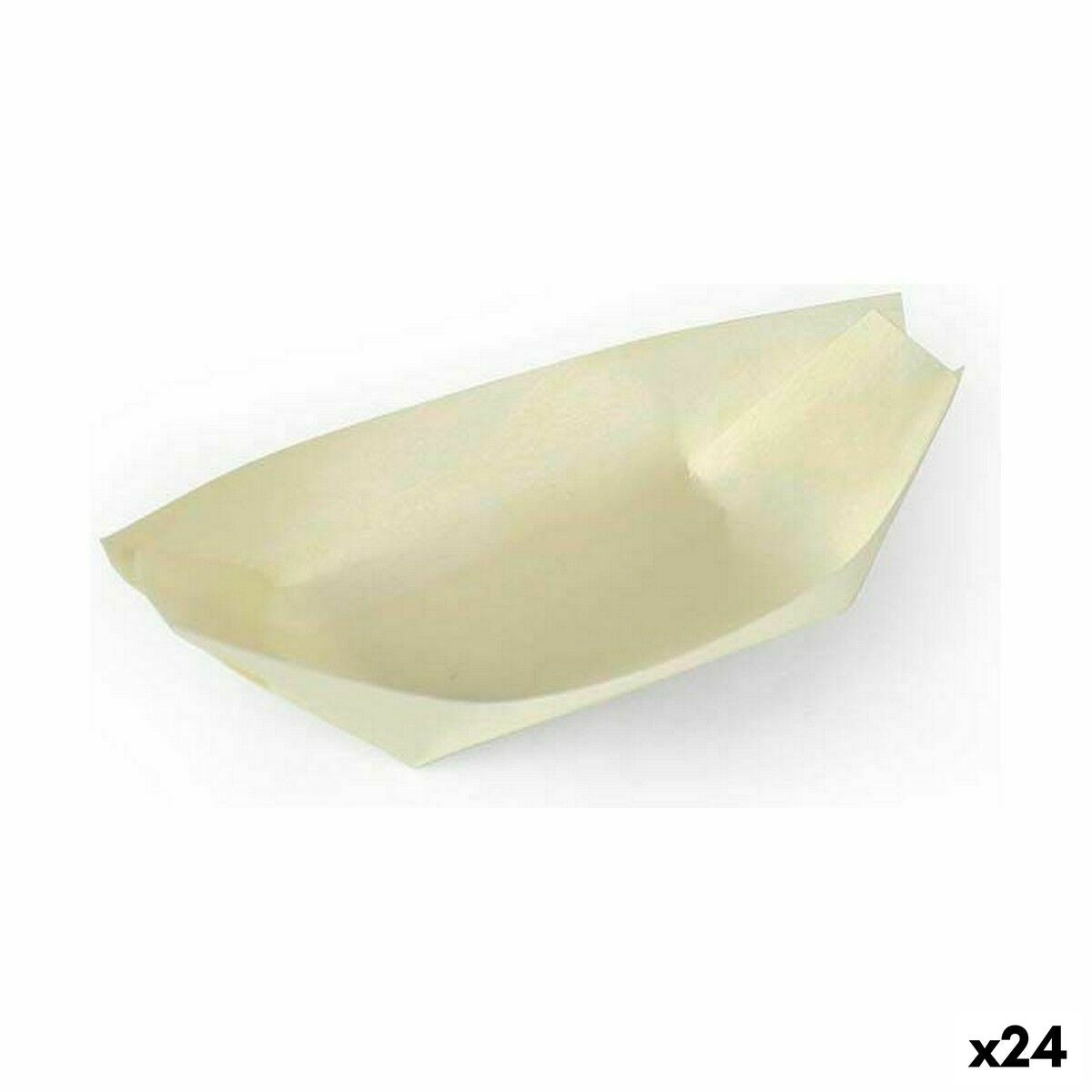 Set of bowls Algon Disposable Wood 10 Pieces 12,5 cm (24 Units) Algon