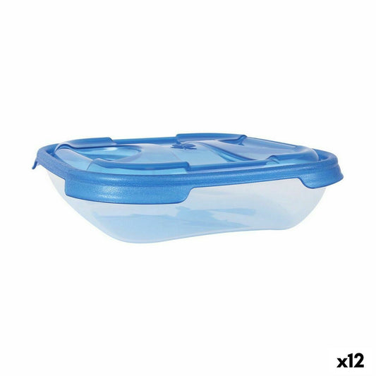 Set of lunch boxes Tontarelli Nuvola 500 ml Blue Squared 4 Pieces (12 Units) Tontarelli