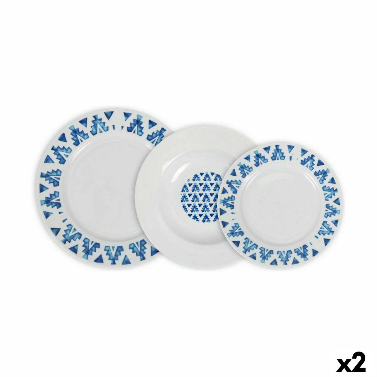 Dinnerware Set La Mediterránea Marvin Circular 12 Pieces (2 Units) La Mediterránea