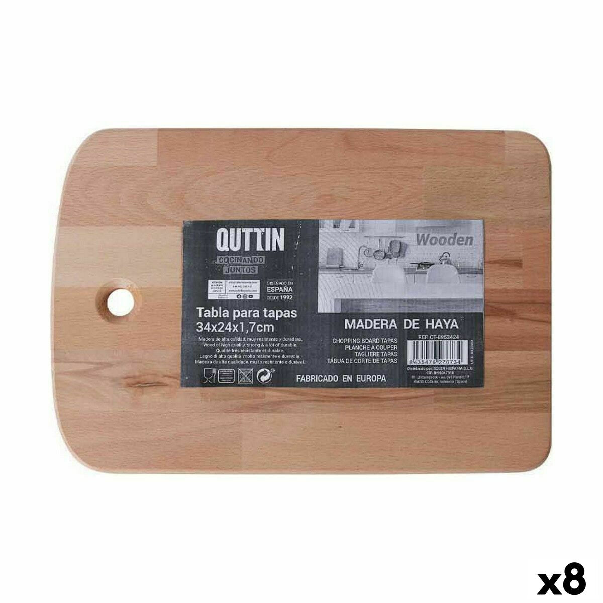 Cutting board Quttin 34 x 24 x 1,7 cm (8 Units) Quttin