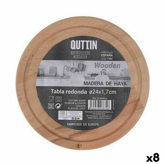 Serving board Quttin Circular ø 24 x 1,7 cm (8 Units) Quttin