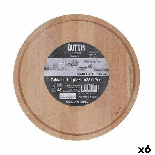 Serving board Quttin Circular Ø 33 x 1,7 cm (6 Units) Quttin