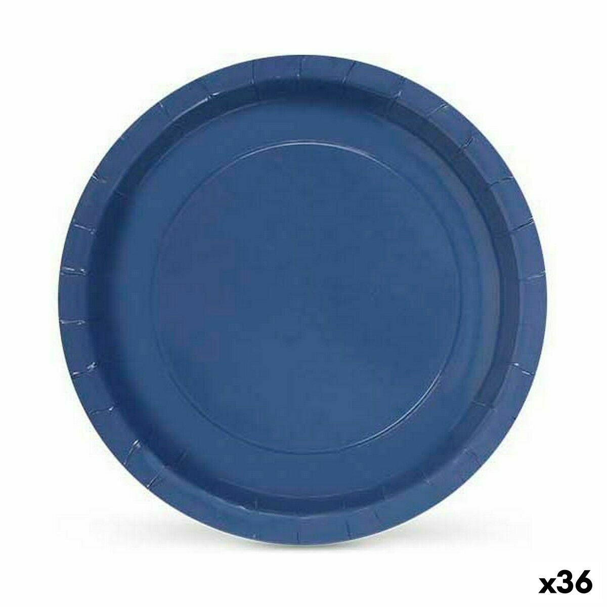 Plate set Algon Disposable Cardboard Blue 10 Pieces 23 x 23 x 1,5 cm (36 Units) Algon