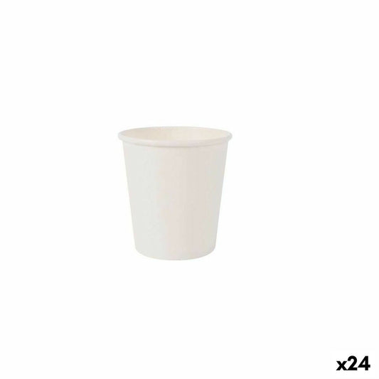 Set of glasses Algon Disposable Cardboard White 20 Pieces 120 ml (24 Units) Algon