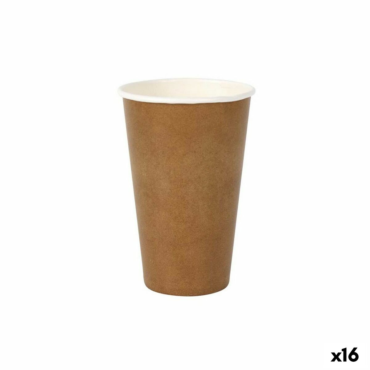 Set of glasses Algon Disposable kraft paper 6 Pieces 450 ml (16 Units) Algon