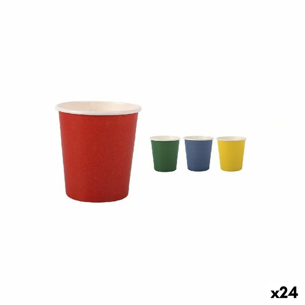 Set of glasses Algon Disposable Cardboard Multicolour 20 Pieces 120 ml (24 Units) Algon