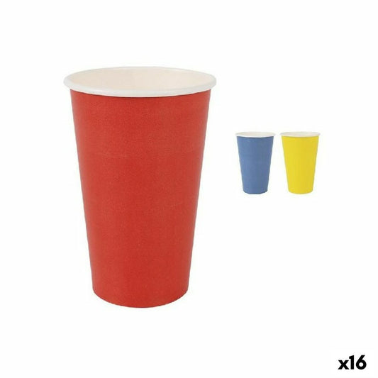 Set of glasses Algon Disposable Cardboard Multicolour 10 Pieces 450 ml (16 Units) Algon