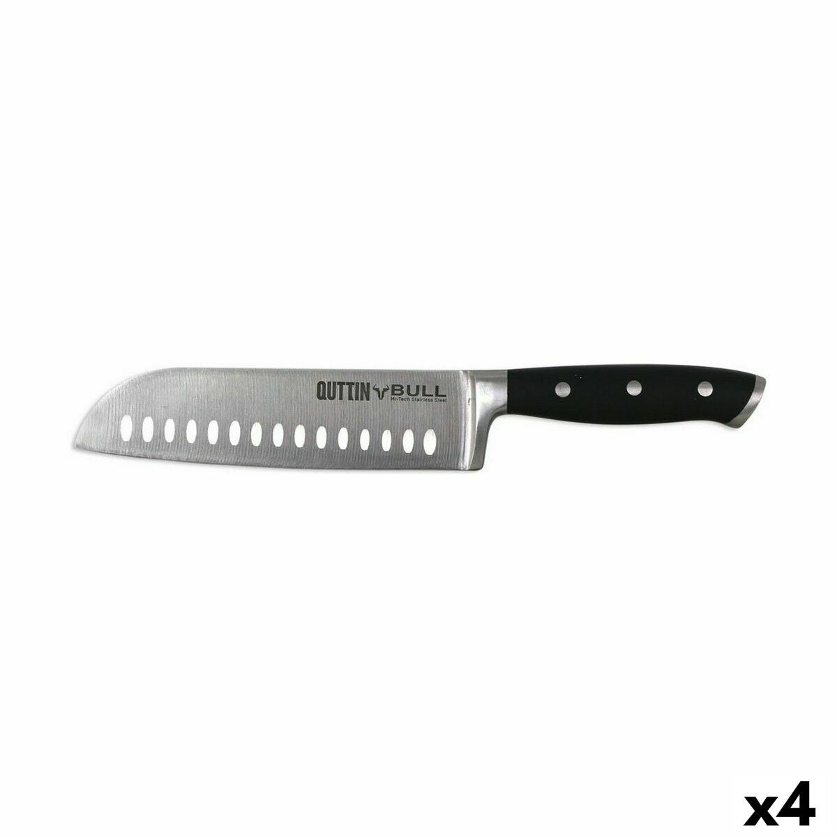 Santoku Knife Quttin Bull 17 cm (4 Units) Quttin